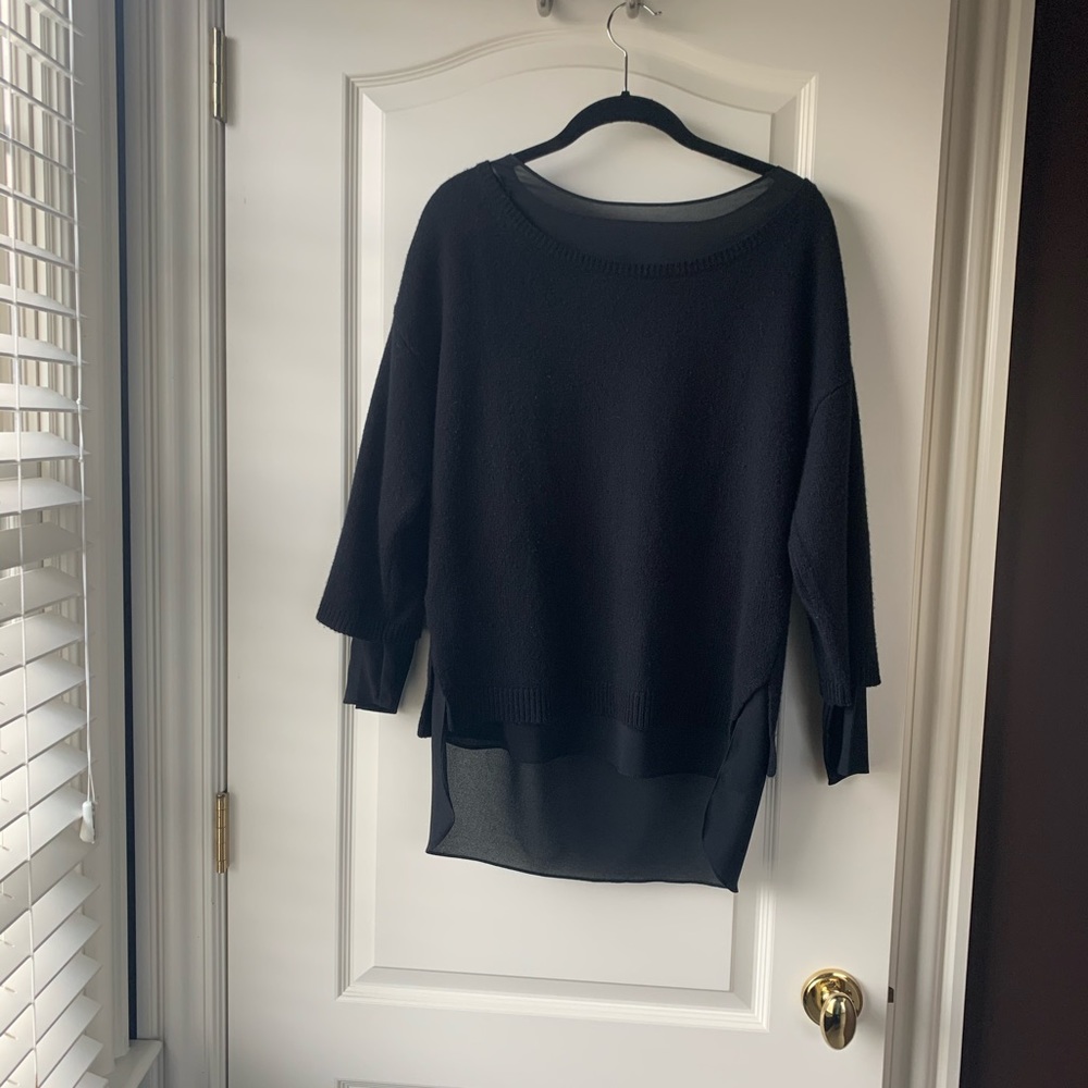 Ann Taylor sweater and blouse combo black M